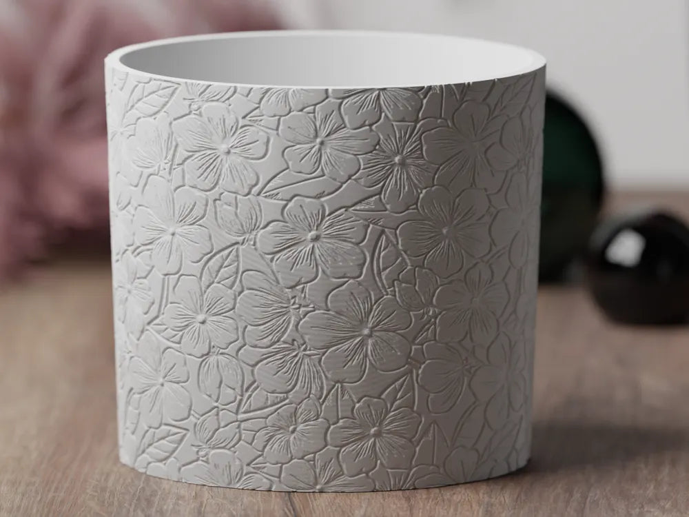 Chậu Cây Decor Mùa Xuân Họa Tiết Hoa