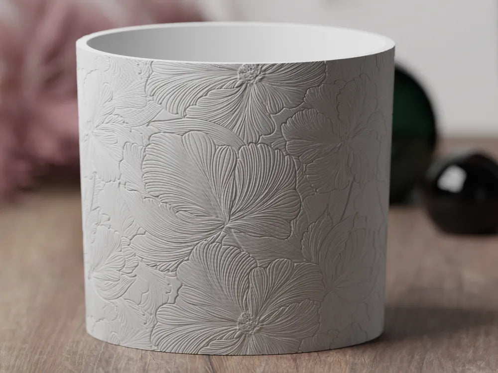 Chậu Cây Decor Mùa Xuân Họa Tiết Hoa