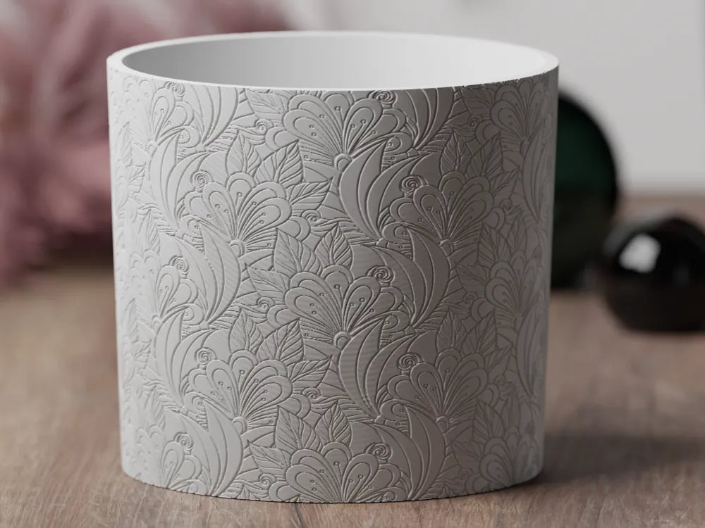 Chậu Cây Decor Mùa Xuân Họa Tiết Hoa
