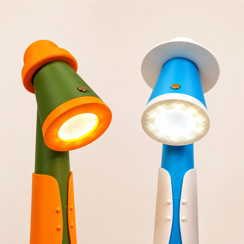 THE LUMINI LAMP – Đèn Bàn Decor Nghệ Thuật, Đèn Spotlight Mini Phong Cách Nhân Vật Cao Cấp