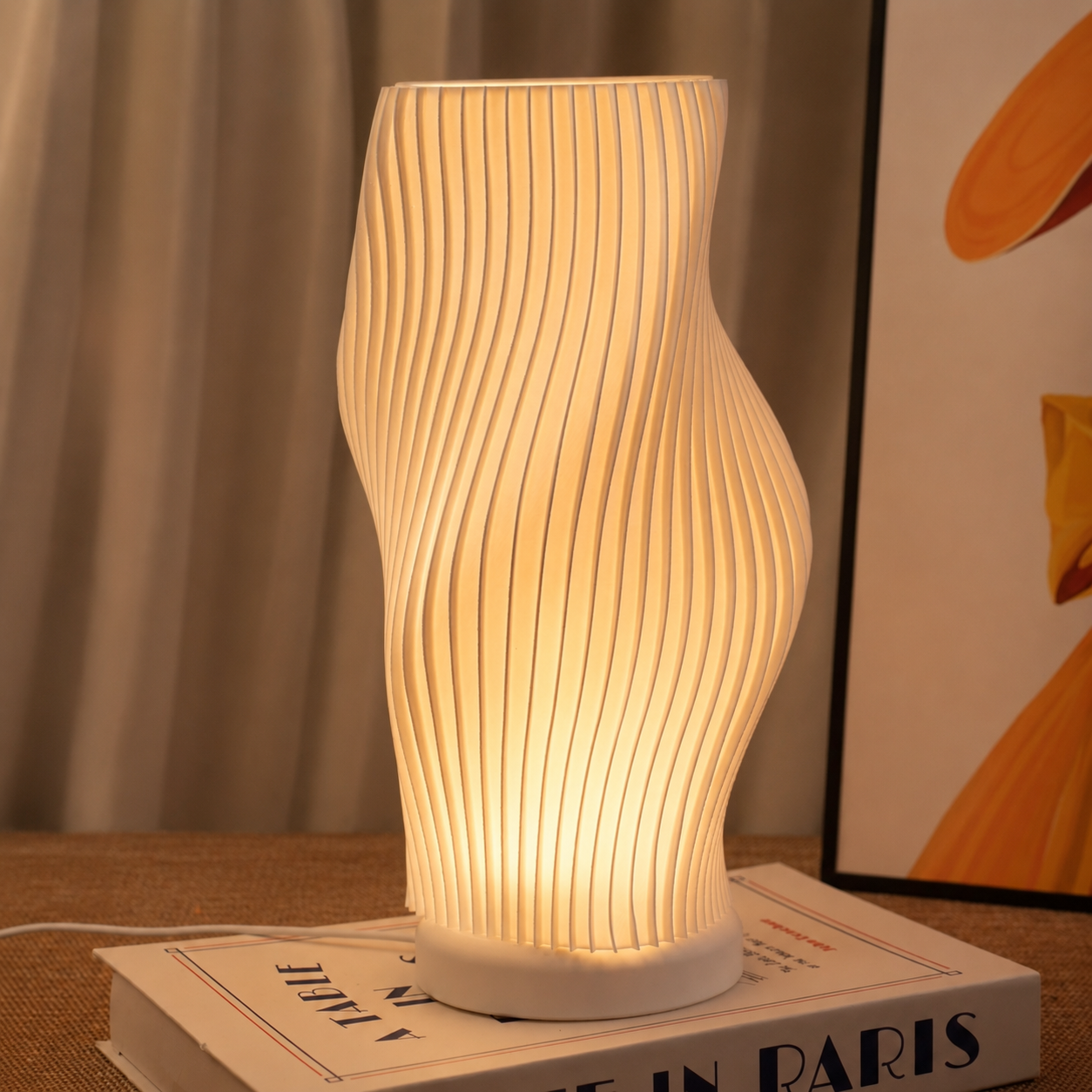 Velora Wave Lamp - Đèn Ngủ 3D Hình Sóng Nghệ Thuật, Đèn Trang Trí Phòng Ngủ Ánh Sáng Dịu Nhẹ