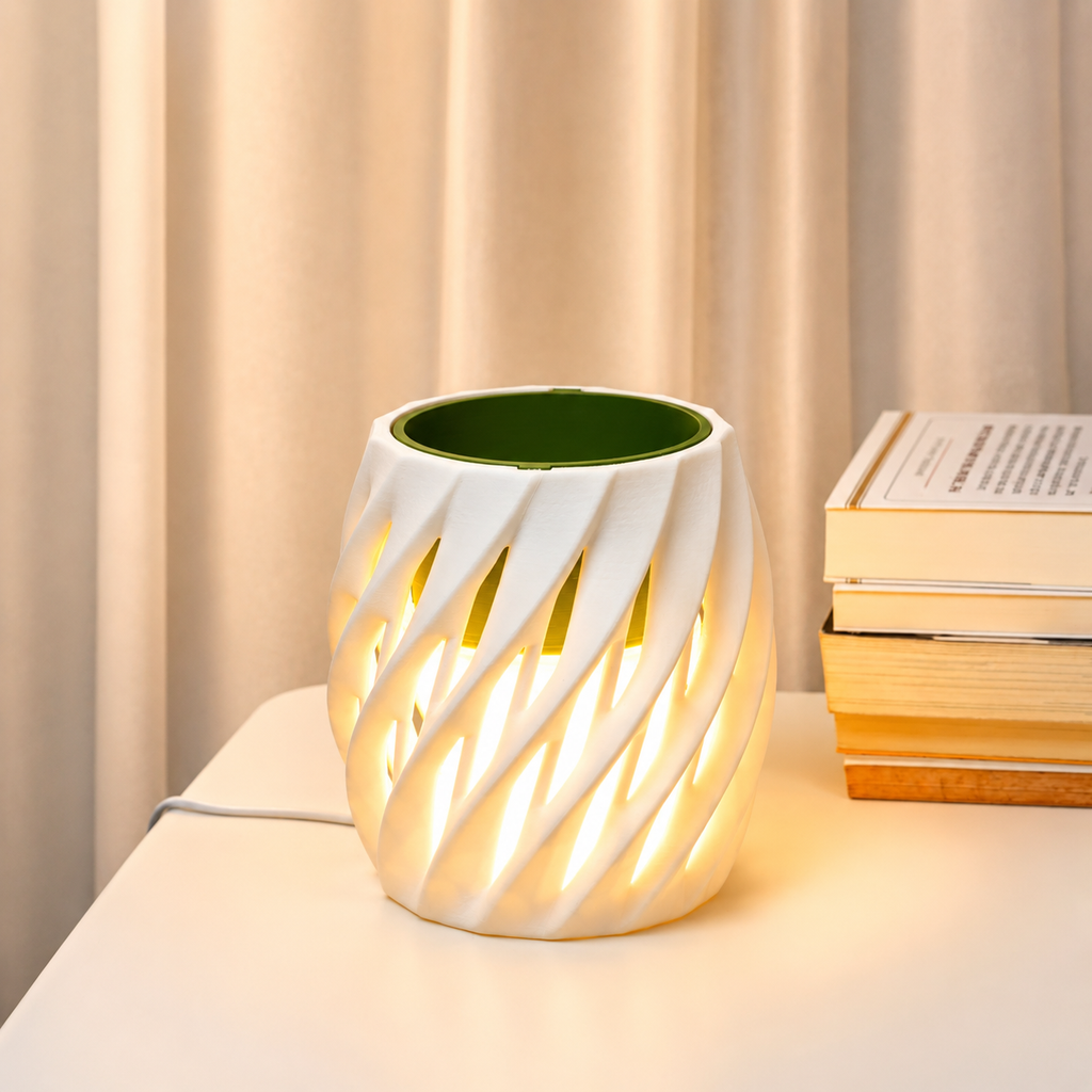 Chậu Cây Decor 3D Tích Hợp Đèn Vàng Ấm