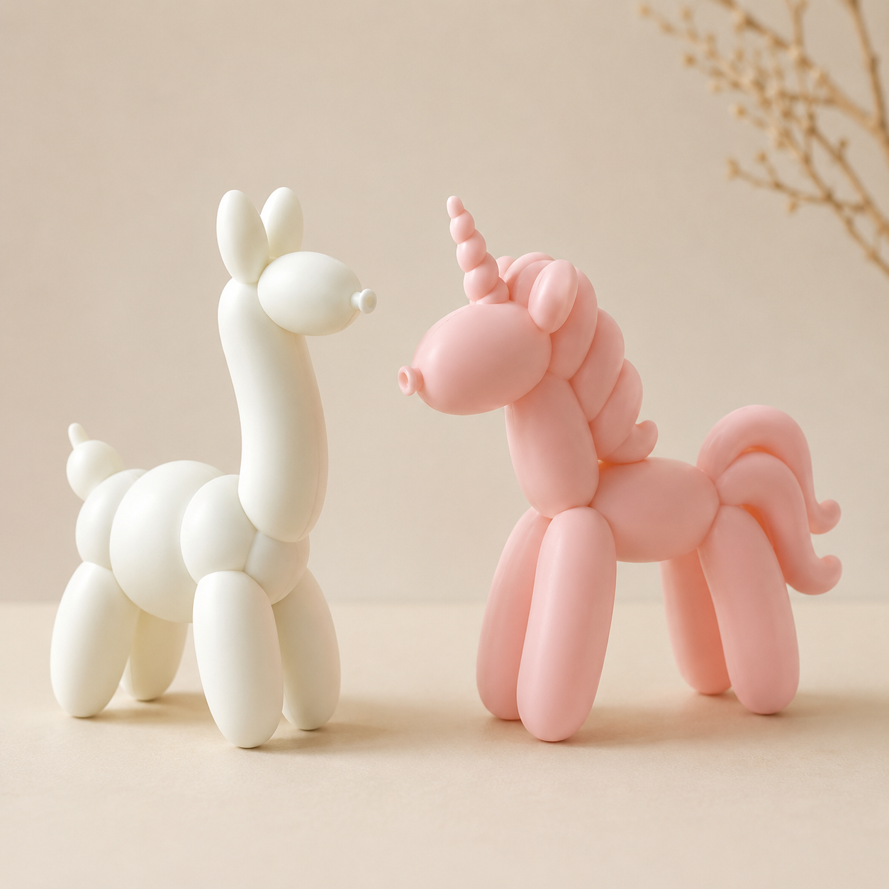 Tượng Kỳ Lân & Llama Bong Bóng ♡ - Decor Nhà Cửa